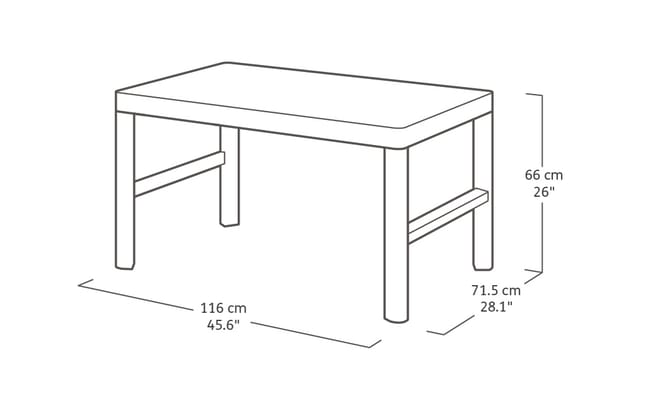 Conjunto de exterior de 4 plazas Chicago con mesa Lyon - Grafito