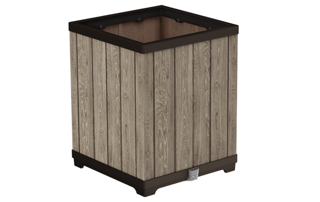 Deco Square Hoge Plantenbak - 45.5x45.5x55cm - Ashwood
