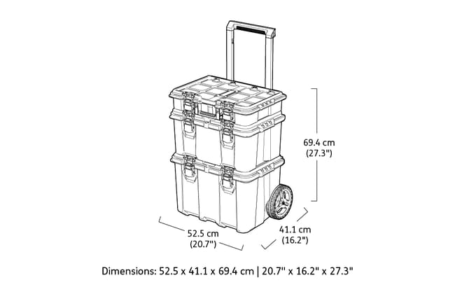 Stack & Roll Tool Storage System - Graphite