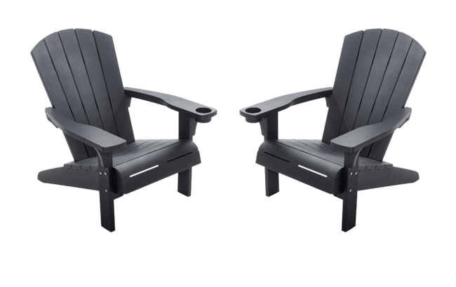 Alpine Adirondack Chair Set  - Grey