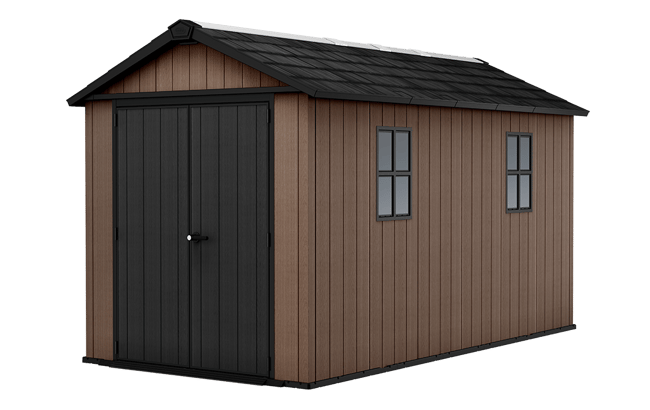 Caseta de exterior Newton 7511 - 228x350x252 cm y 7,2m2 - Marrón