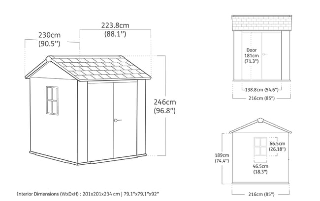 Signature Apex Shed 7x7.5ft - Ashwood Brown - Ashwood Brown 