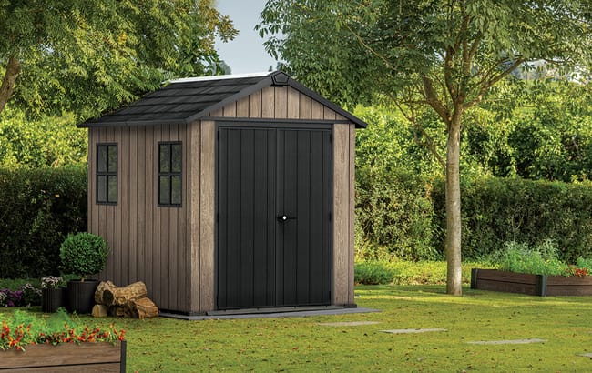 Signature Apex Shed 7.5x7ft - Ashwood Brown 