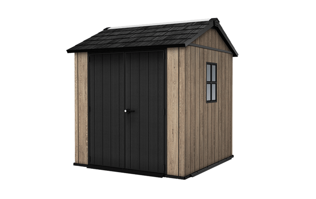 Signature Apex Shed 7x7.5ft - Ashwood Brown - Ashwood Brown 