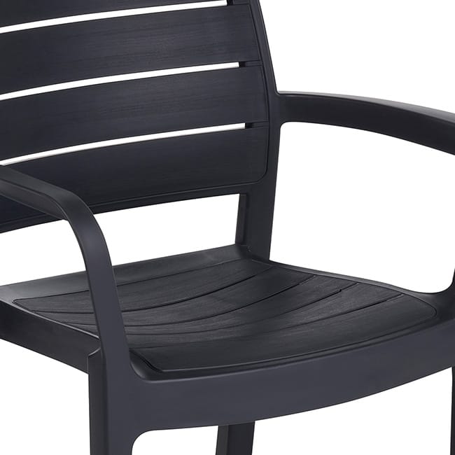 Chaise Tisara - Lot de 6 - Anthracite