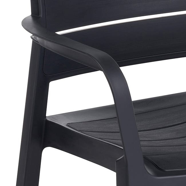 Chaise Tisara - Lot de 6 - Anthracite
