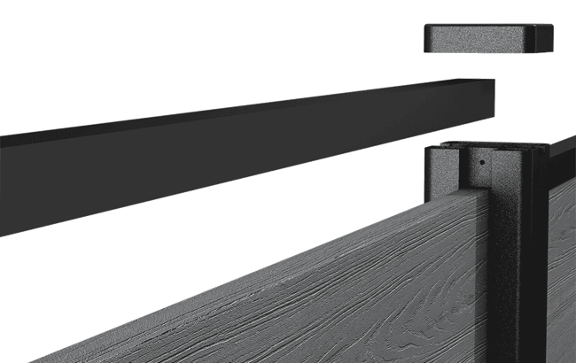 Poteau 240cm à sceller - Anthracite