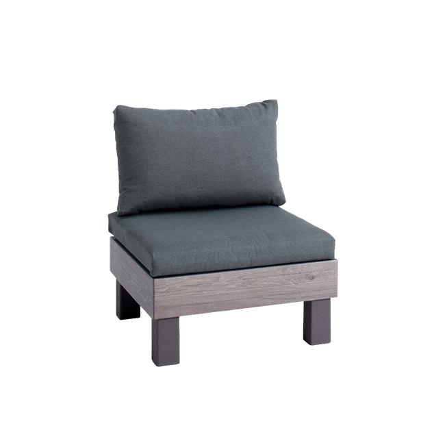 Sillón individual de exterior de 1 plaza Elements - Marrón 