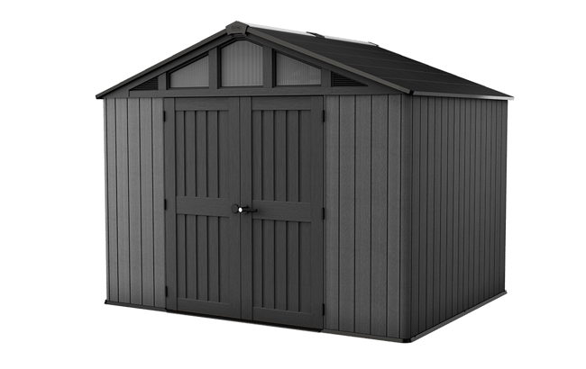 Gray Stronghold 10x8 Large Storage Shed - Keter US