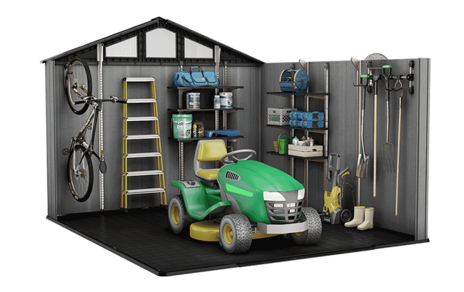 Gray Stronghold 10x11.5 Large Storage Shed - Keter US
