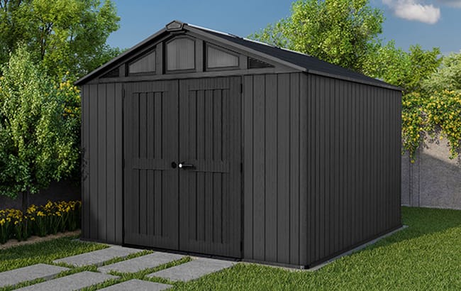 Gray Stronghold 10x11.5 Large Storage Shed - Keter US