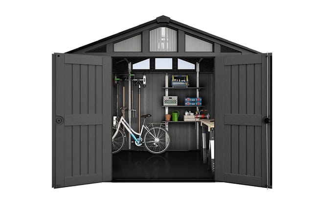 Gray Stronghold 10x11.5 Large Storage Shed - Keter US