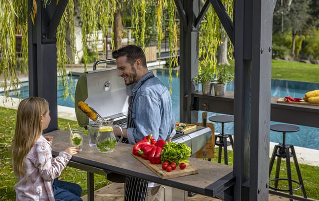 Signature Grill Gazebo - Ashwood Brown 
