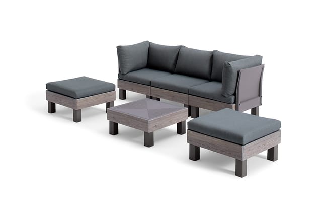Conjunto de exterior de 5 plazas Elements - Marrón 