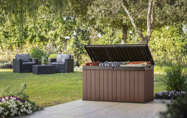 Darwin Brown 150 Gallon Storage Deck Box - Keter US