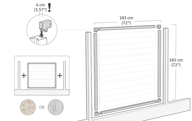 Fencing Adaptor Kit - Grey