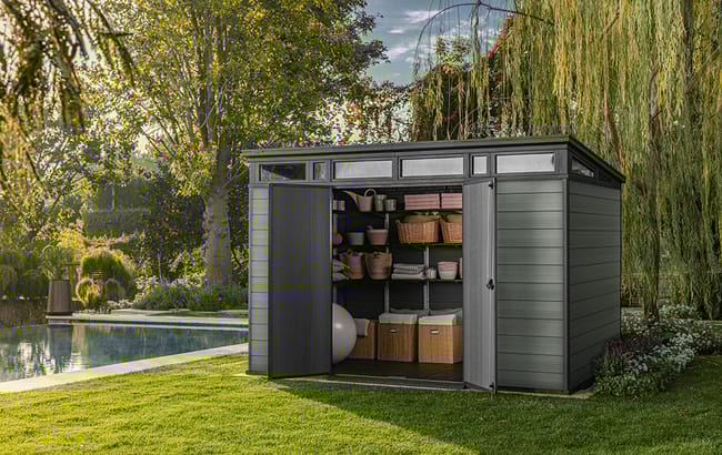 Cortina Green Large Storage Shed -11x7 Shed - Keter US