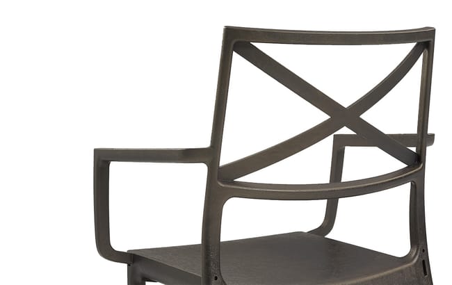 Pack de 4 sillas de exterior Metalix - Bronce