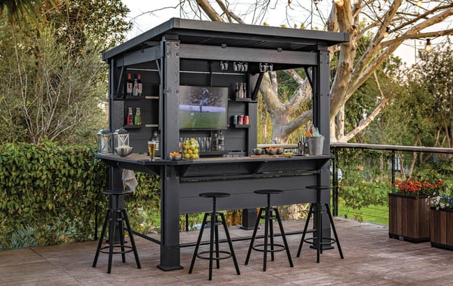 Bar Gazebo Signature - 230x200x238 cm - Marrón 