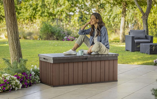 Darwin Brown 100 Gallon Storage Deck Box - Keter US