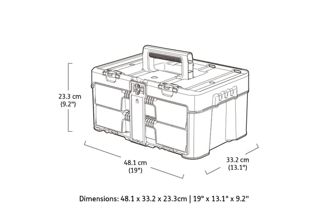 Acheter la boîte à outils à 2 tiroirs Stack & Roll noire – Keter Canada