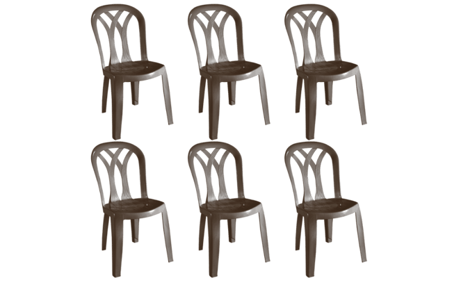 6 כיסאות פטיו - קפוצ'ינו