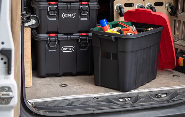 Tuff Box  68L Storage Boxes with Lid  Set of 3 - 