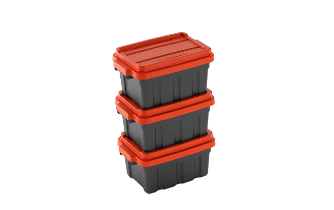 Tuff Box 11L Storage Boxes with Lid Set of 3 - 