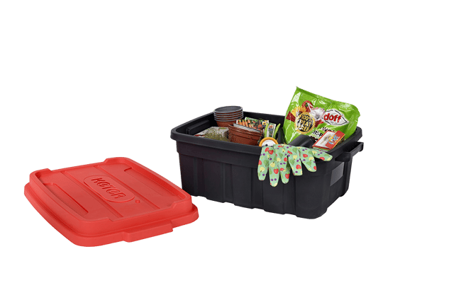 Tuff Box 11L Storage Boxes with Lid Set of 3 - 