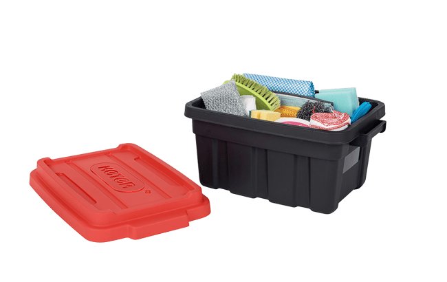 Tuff Box 37L Storage Boxes with Lid Set of 3  - 