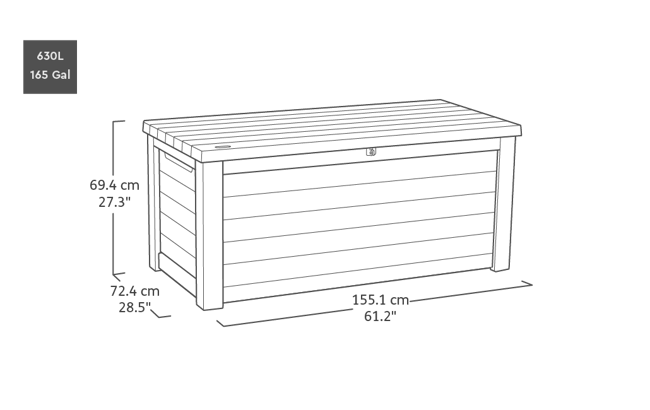 Signature 630L Storage Box  - Ashwood Brown 