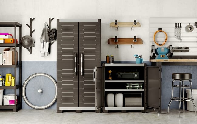 Armoire basse XL Garage - Noir