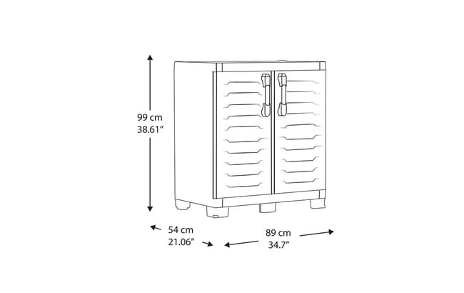 Armoire basse XL Garage - Noir