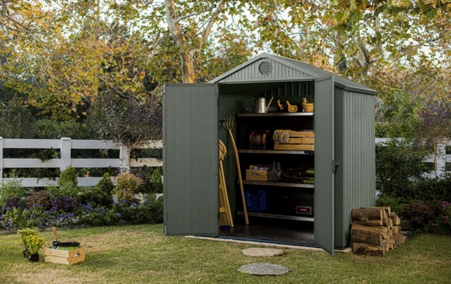 Darwin Shed 6x4ft Double Door - Green