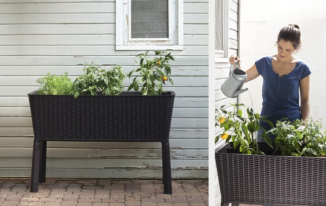 Easy Grow Elevated Garden Bed - Brown