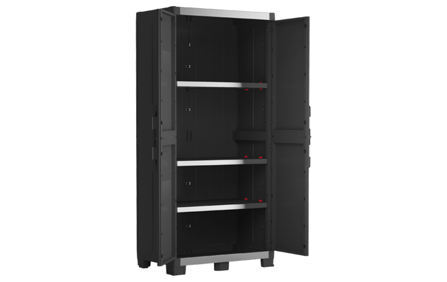 Armario alto de resina XL Garage - 188x54x89 cm. - Negro