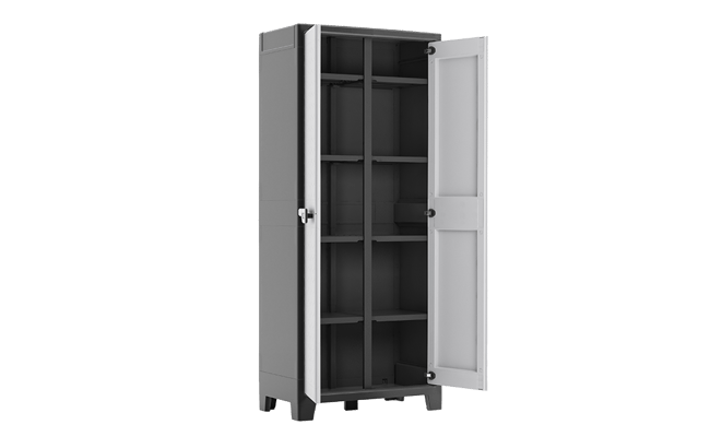 Armoire haute utilitaire modulable Titan - 80x44xH182 cm - Anthracite