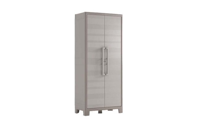 Armario escobero de exterior Gulliver - 182x44x80 cm. - Beige/Arena