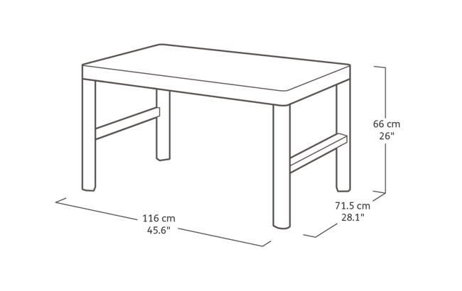 Rosalie 6-zits Hoek Loungeset met verstelbare tafel - Antraciet