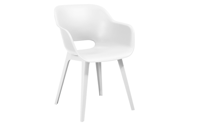 Pack de 2 sillas de exterior Akola - Blanco