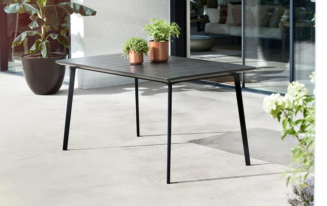 Mesa comedor de exterior Metalea - 146X87X75 cm - Bronce