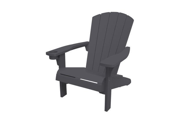 Alpine Adirondack Tuinstoel - 81x80x96,5cm - Antraciet