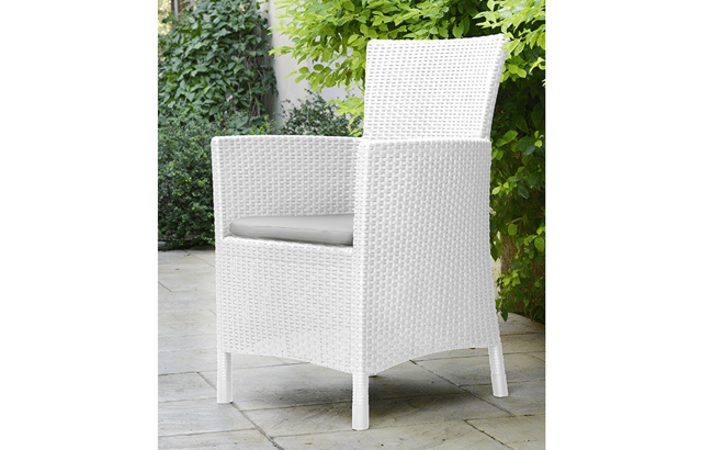 Sillón de exterior Iowa 62x60x89 cm - Blanco