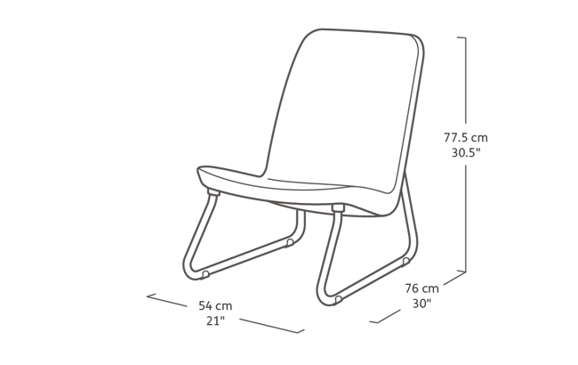 Conjunto de exterior de 2 plazas Rio - Marrón