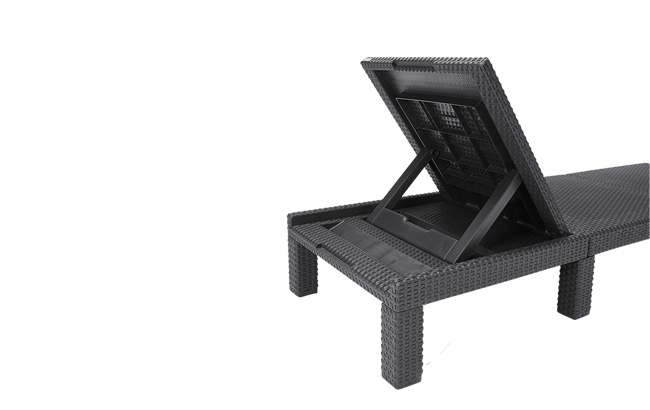 Daytona Deluxe Sun Lounger - Grey