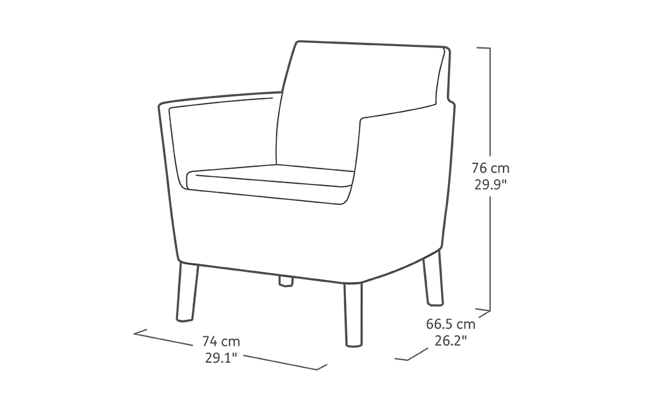 Conjunto de exterior de 4 plazas Salemo - Capuchino