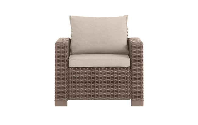 Pack de 2 sillones de exterior California 83x68x71.5 cm - Capuchino