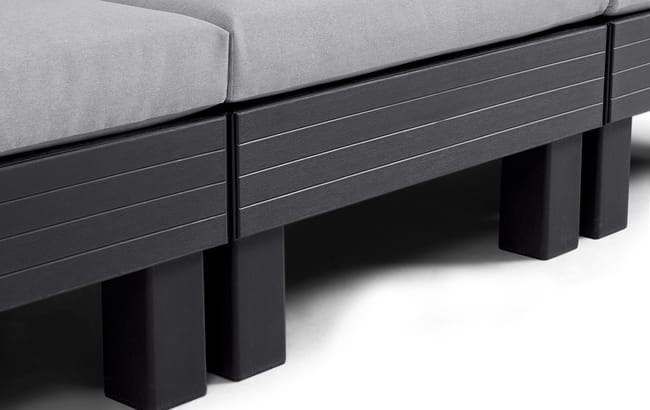 Elements 3-Sitzer Sofa - Schwarz