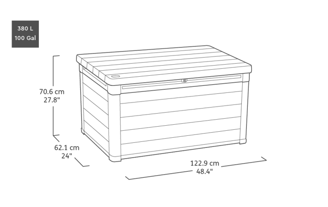 Signature 100 Gallon Storage Deck Box - Keter US