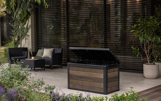 Buy Signature Walnut Brown 100 Gallon Deck Box- Keter Canada